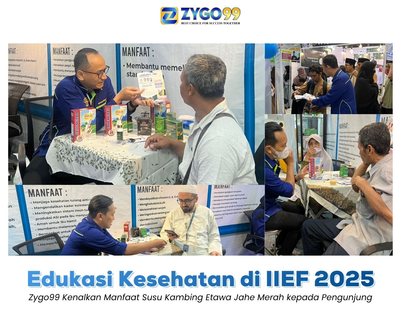 Edukasi Kesehatan di IIEF 2025: Zygo99 Kenalkan Manfaat Susu Kambing Etawa Jahe Merah kepada Pengunjung