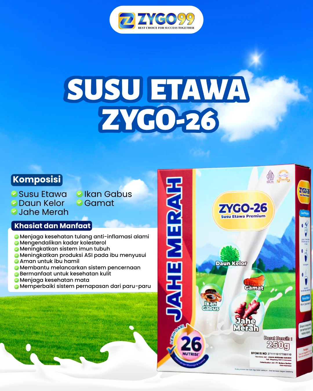 Susu kambing Zygo-26 Jahe Merah